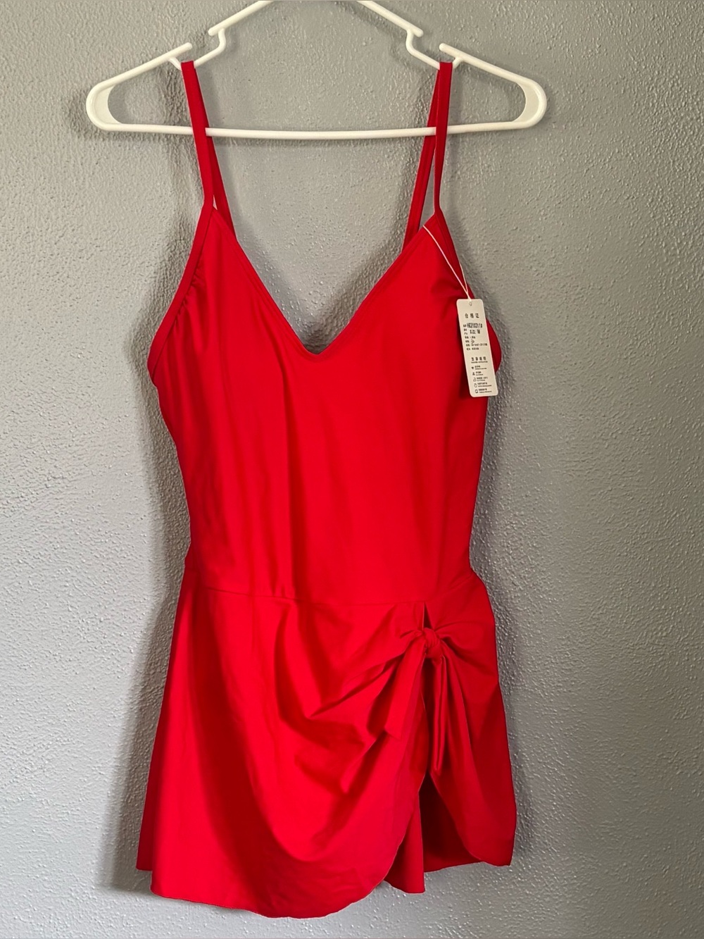 NWT Husmeu Cherry Red One Piece Swimsuit Womens Size M